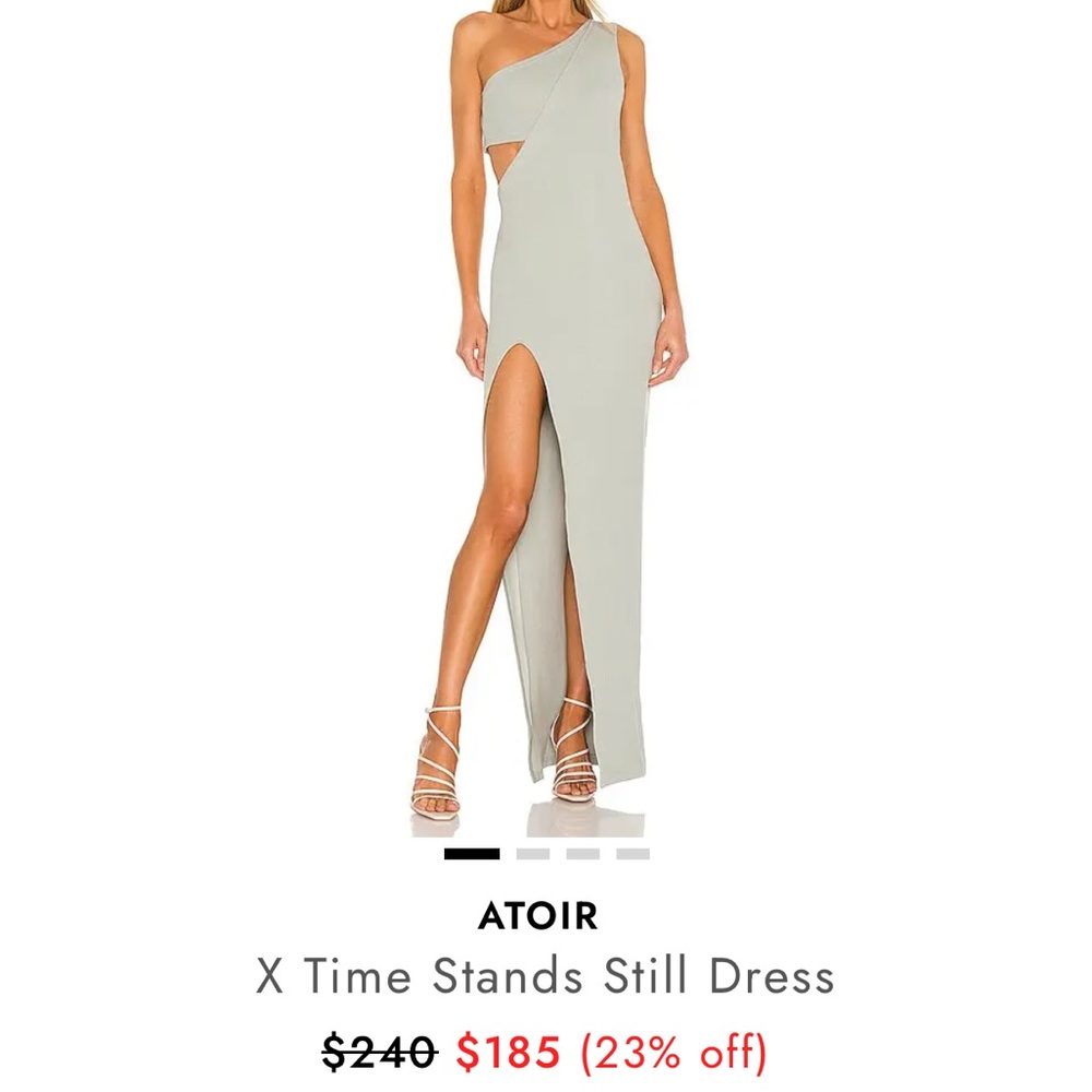 Atoir Blue Asymmetrical One-Shoulder Gown - Picture 3 of 5